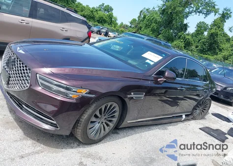 2020 Genesis G90 3.3T Premium Awd z USA, uszkodzony, nr VIN KMTF34PA1LU076087